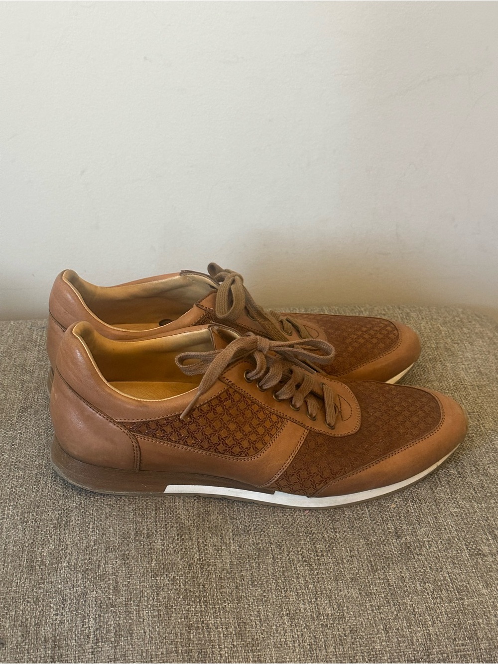 Mezlan Maxim Brown Leather  Sneakers  Size 10
